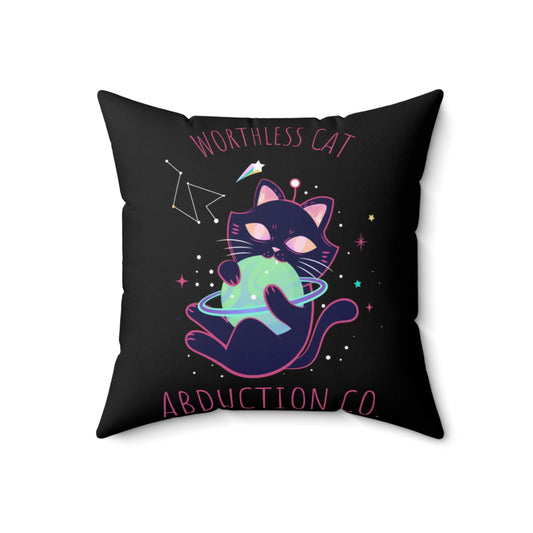 Worthless Cat 2 Polyester Zippered Throw Pillow