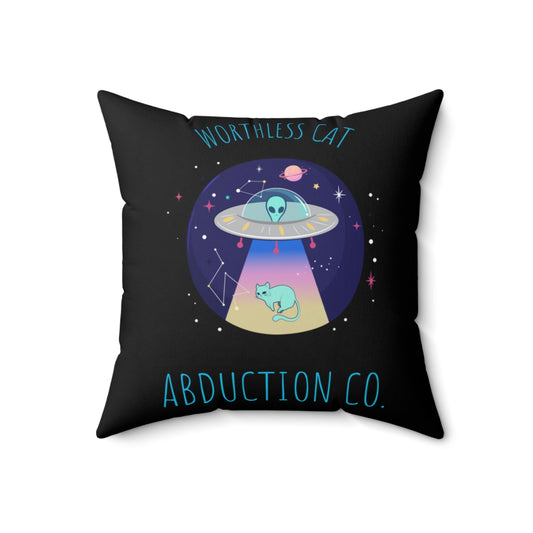 Worthless Cat Polyester Zippered Throw Pillow