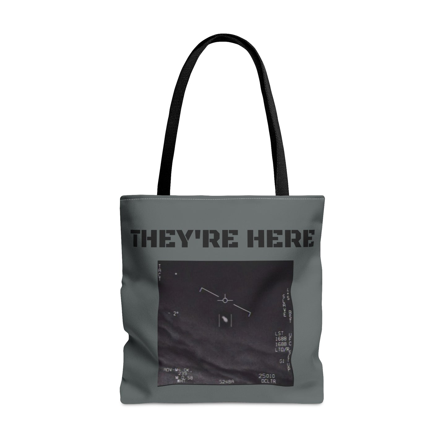 'They're Here" AOP Tote Bag