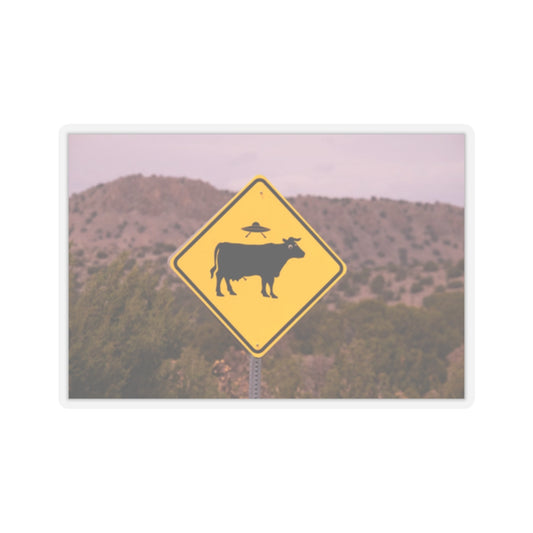 Cow/UFO Kiss-Cut Stickers