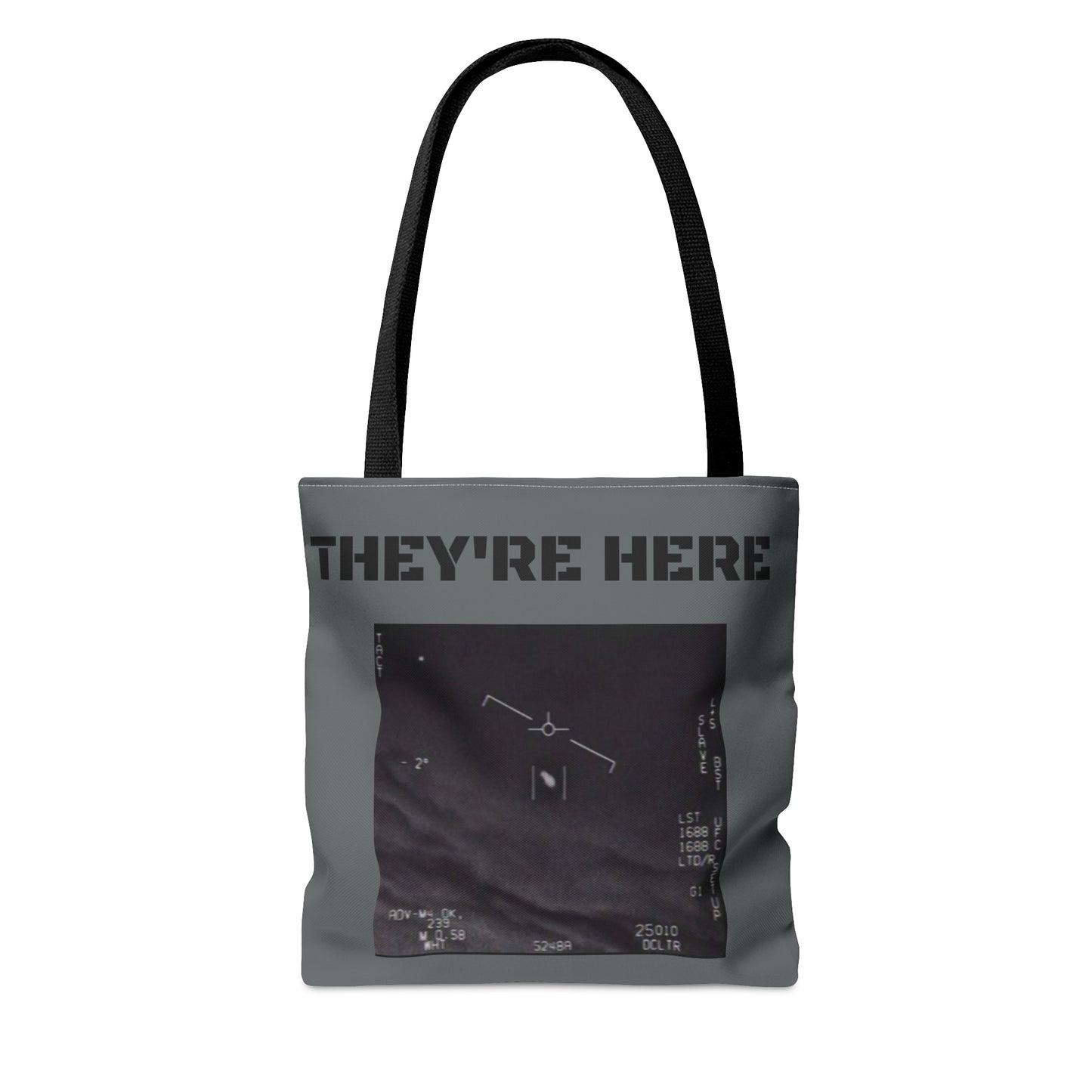 'They're Here" AOP Tote Bag