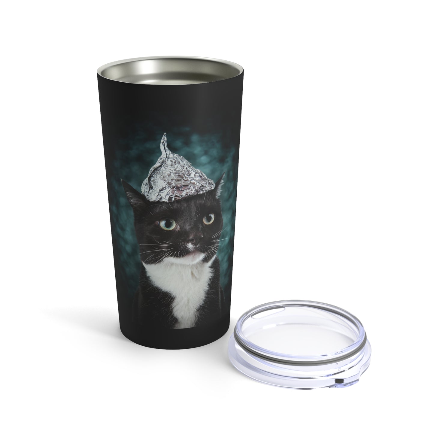 Conspiracy Tin Foil Cat Tumbler 20oz