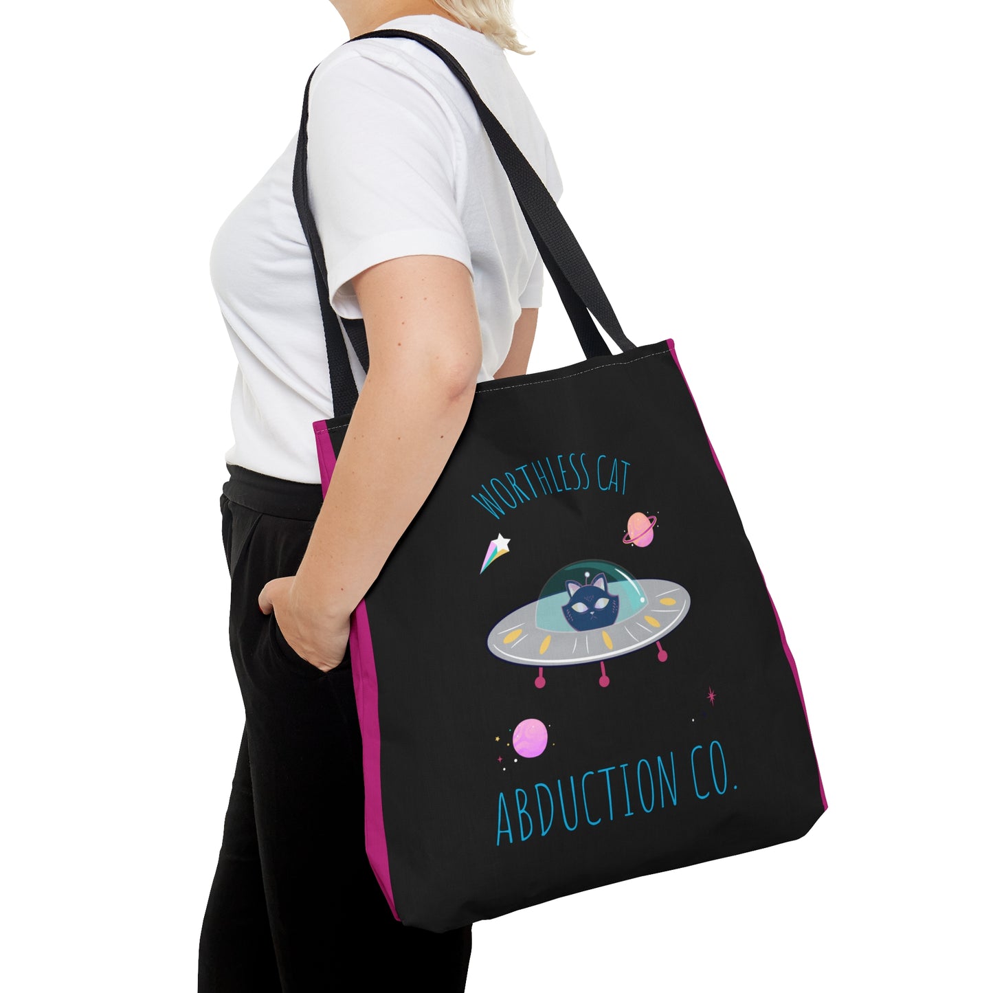 Worthless Cat AOP Tote Bag