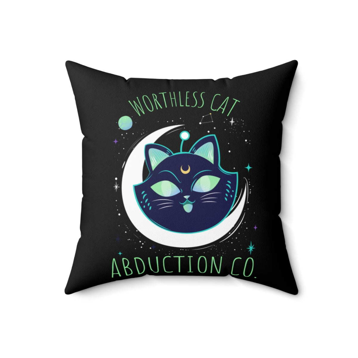 Worthless Cat 2 Polyester Zippered Throw Pillow