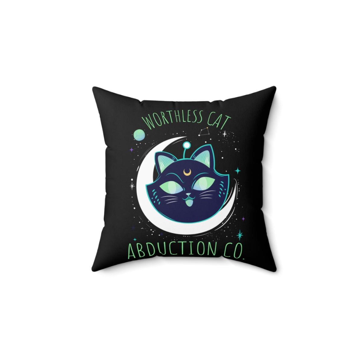 Worthless Cat 2 Polyester Zippered Throw Pillow