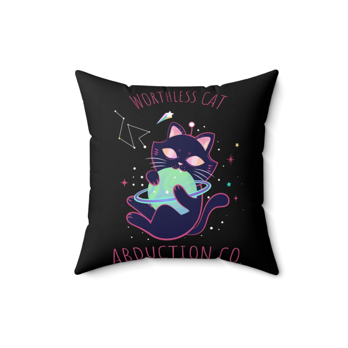 Worthless Cat 2 Polyester Zippered Throw Pillow