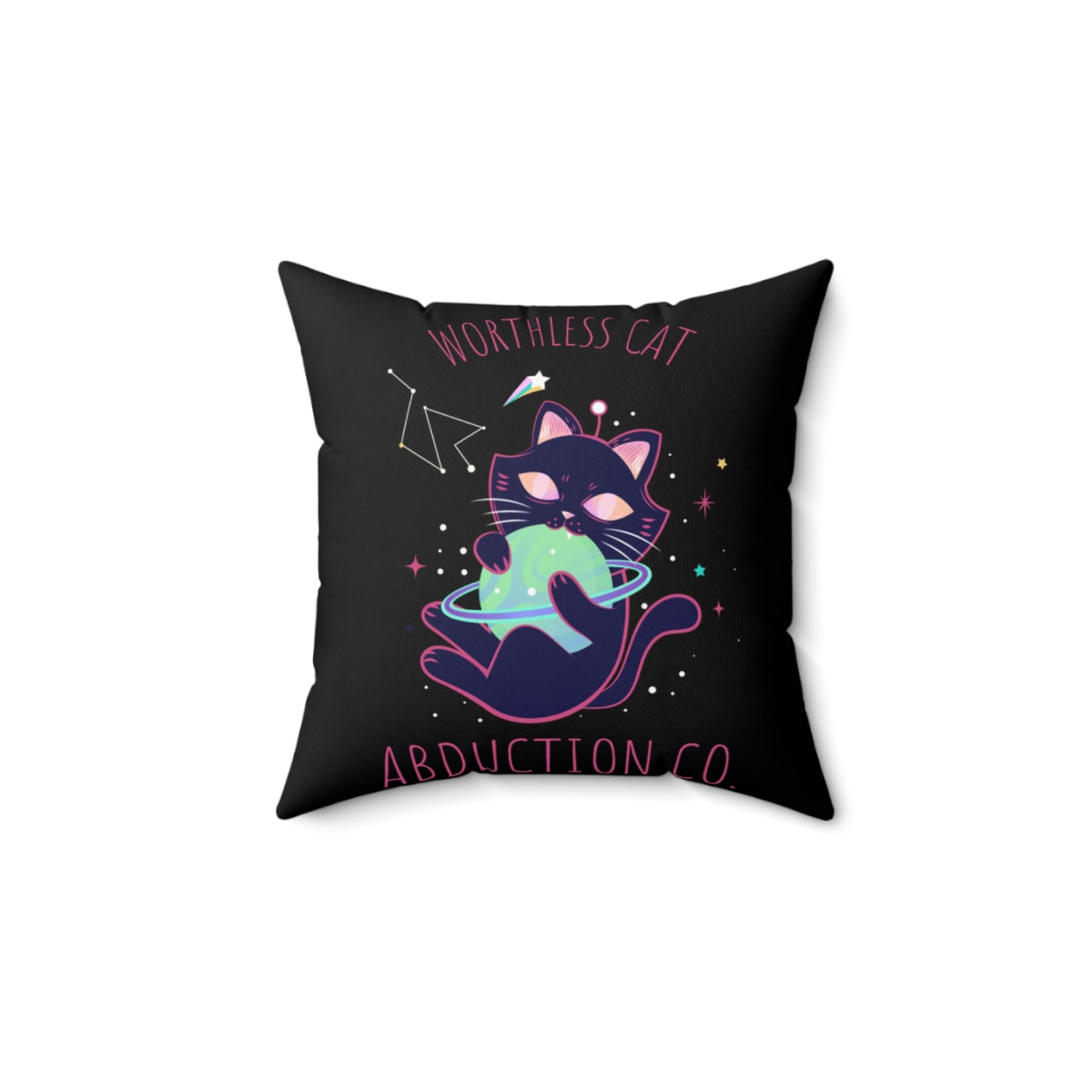 Worthless Cat 2 Polyester Zippered Throw Pillow