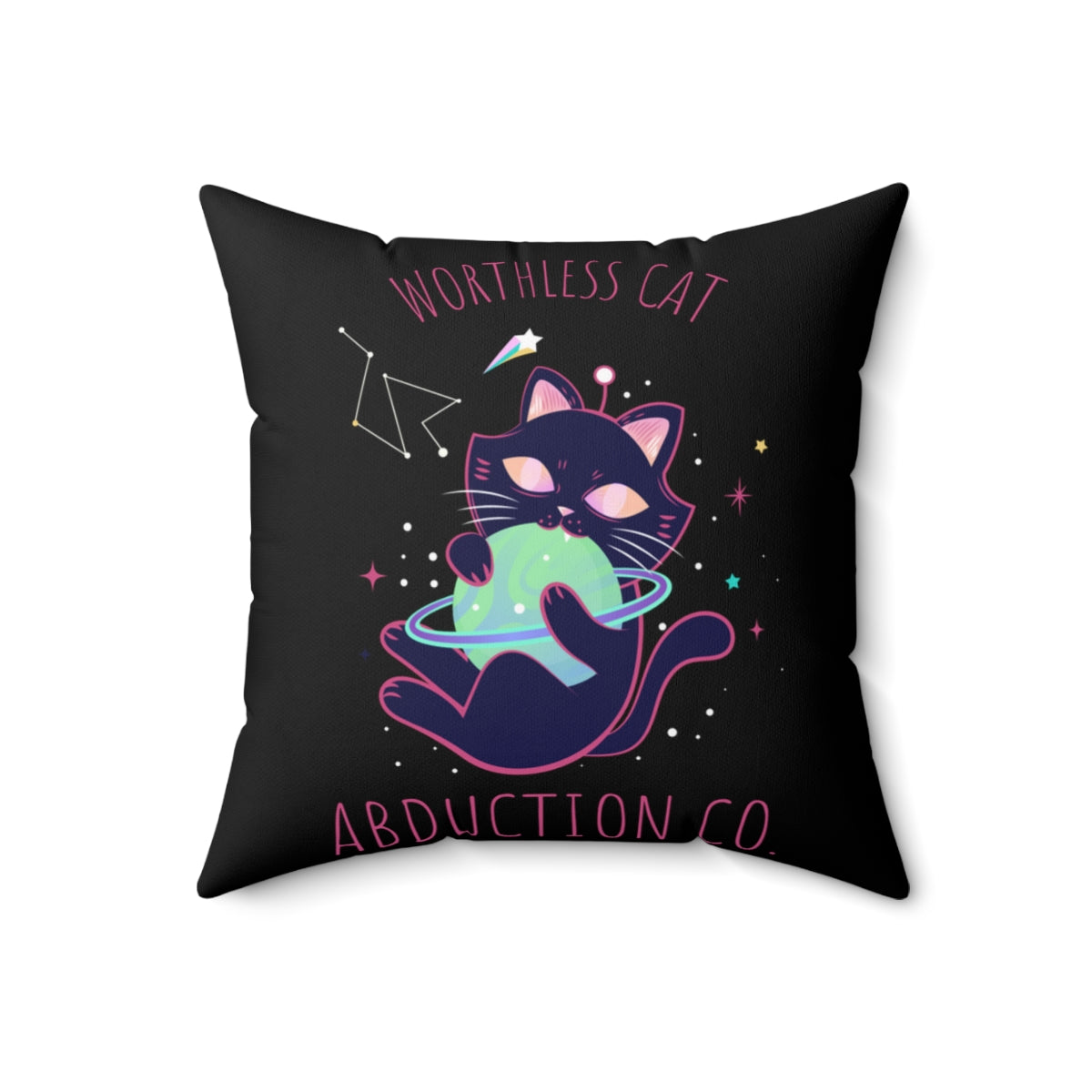 Worthless Cat 2 Polyester Zippered Throw Pillow