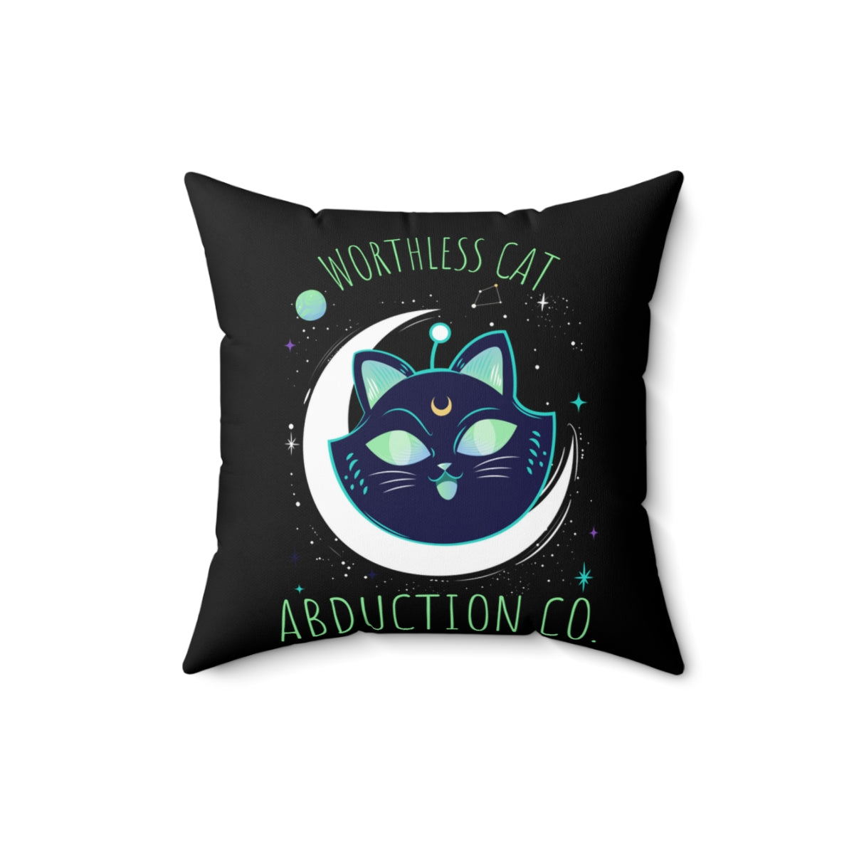 Worthless Cat 2 Polyester Zippered Throw Pillow